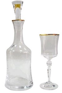 Набір для віскі Bohemia Grace: склянки 280мл - 6пр, карафа 1000мл. 7пр (b31B07-Q8082)