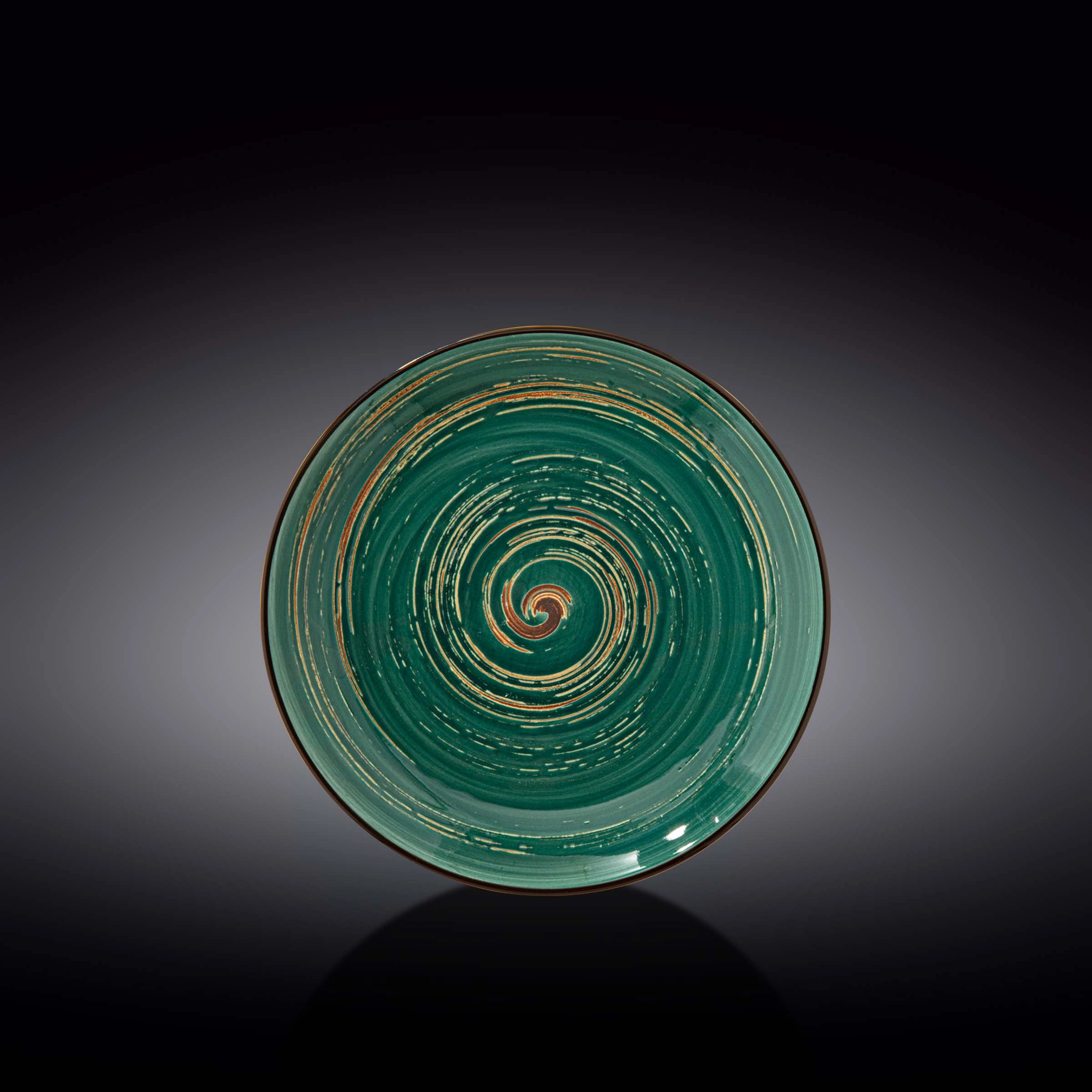Тарелка круглая Wilmax Spiral Green 20,5см (WL-669512 / A)