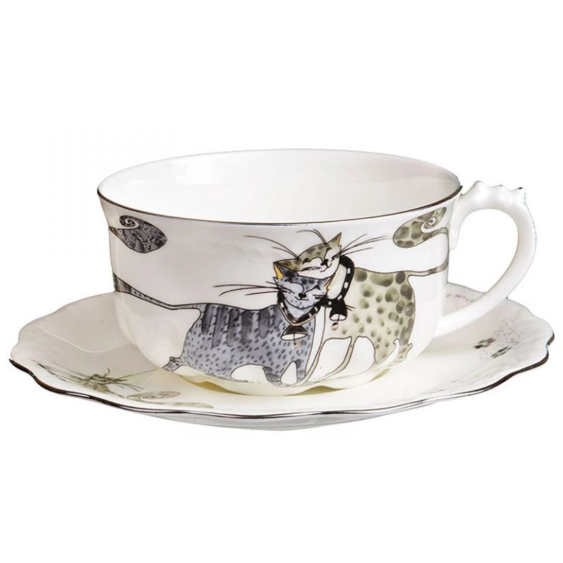 Чайный набор из 2 предметов "Коты" 275мл 18,5*18,5*7,5 см Lefard (940-208)