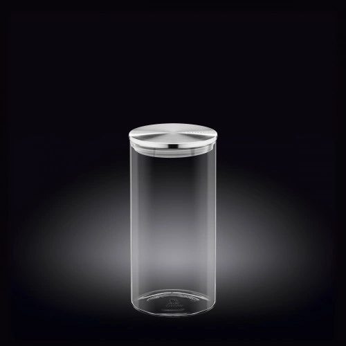 Ємність скляна для зберігання з металевою кришкою 10х15,5см,950мл Wilmax Thermo (WL-888514 / A)
