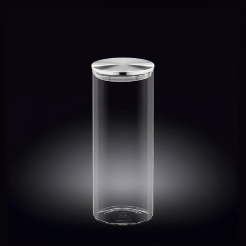 Емкость стеклянная для хранения с металлической крышкой 10х25,5см, 1600мл Wilmax Thermo (WL-888518/A)