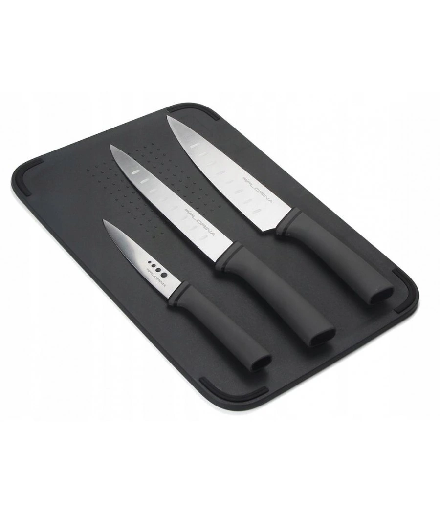 Набір кухонних ножів з обробною пластиковою дошкою Florina 4пр (4Z8573)