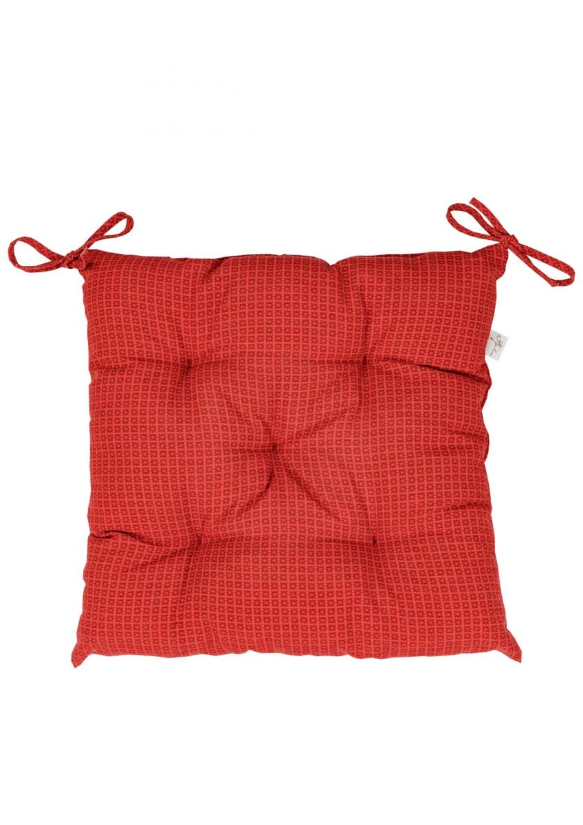 Подушка на стілець Прованс Merry Christmas червона 40х40см (31484)