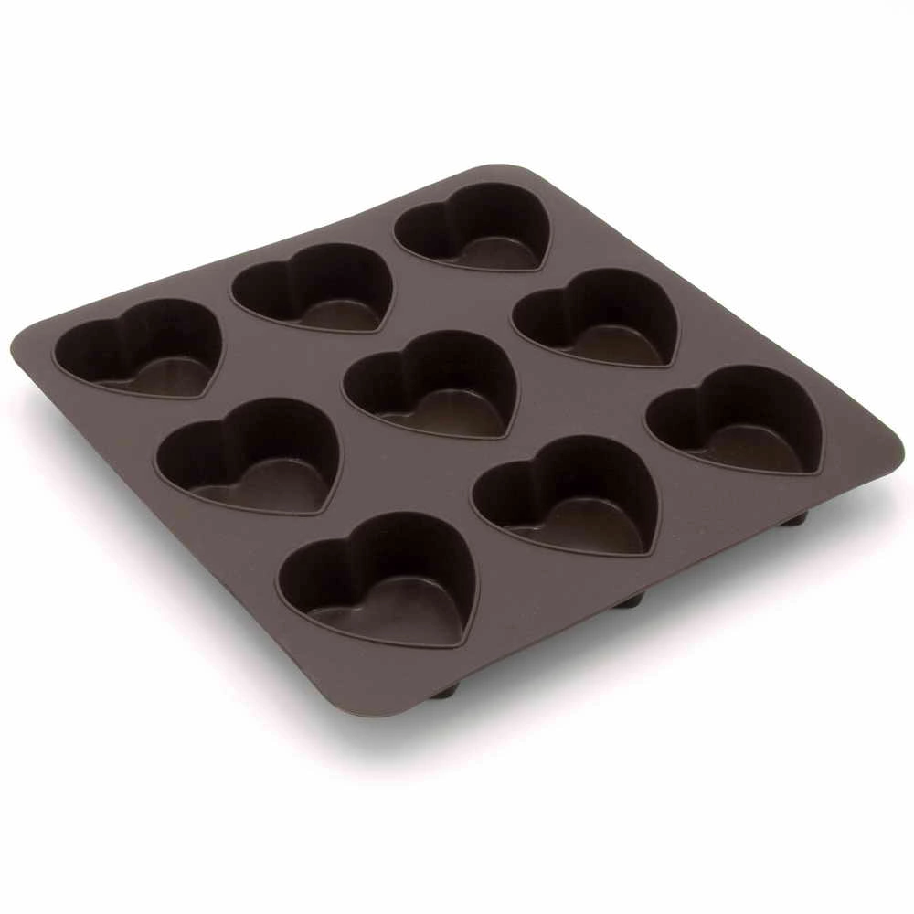 Форма для выпечки мафинов Lessner Chef Choco квадрат силикон на 9шт. 25х25х3см (10245)