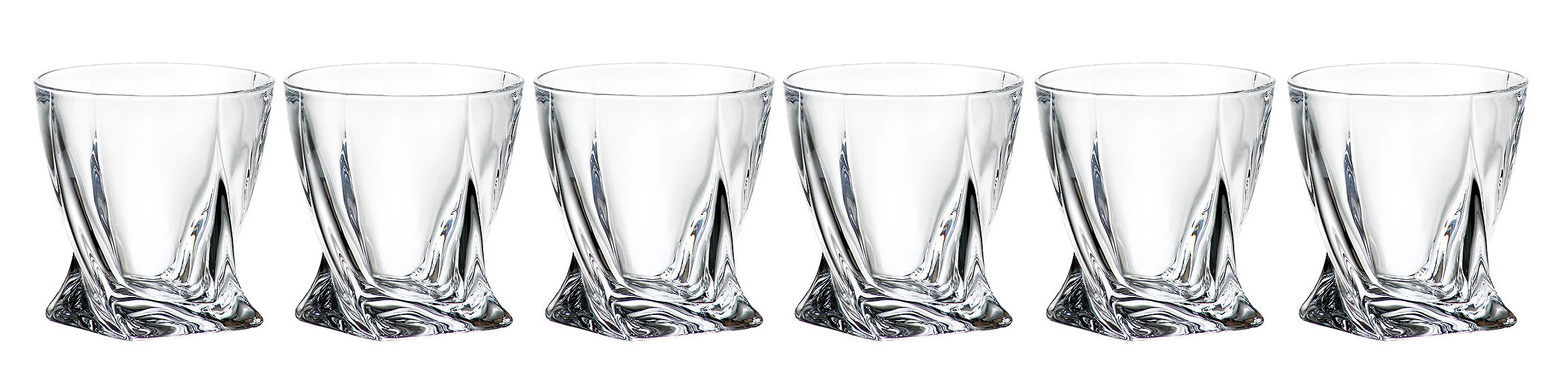 Набір склянок для віскі Bohemia Quadro 340 мл 6 шт. (b2k936-99A44)
