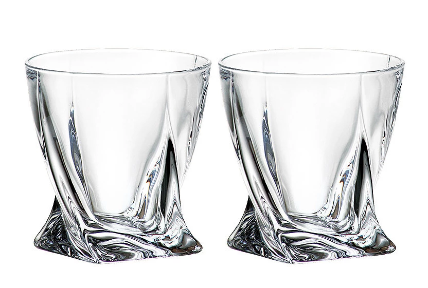 Набір склянок для віскі Bohemia Quadro 340 мл 2 шт. (b2k936-99A44) фото 1