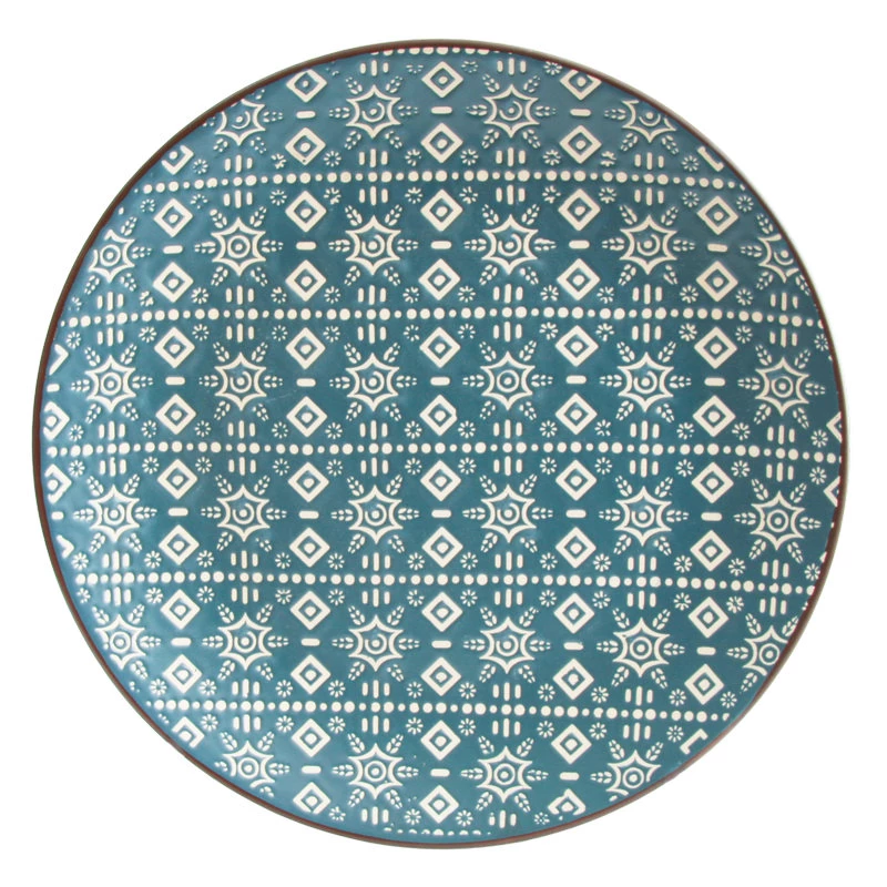 Тарілка десертна кругла Astera Engrave Blue 19 см (A0470-HP21-S)