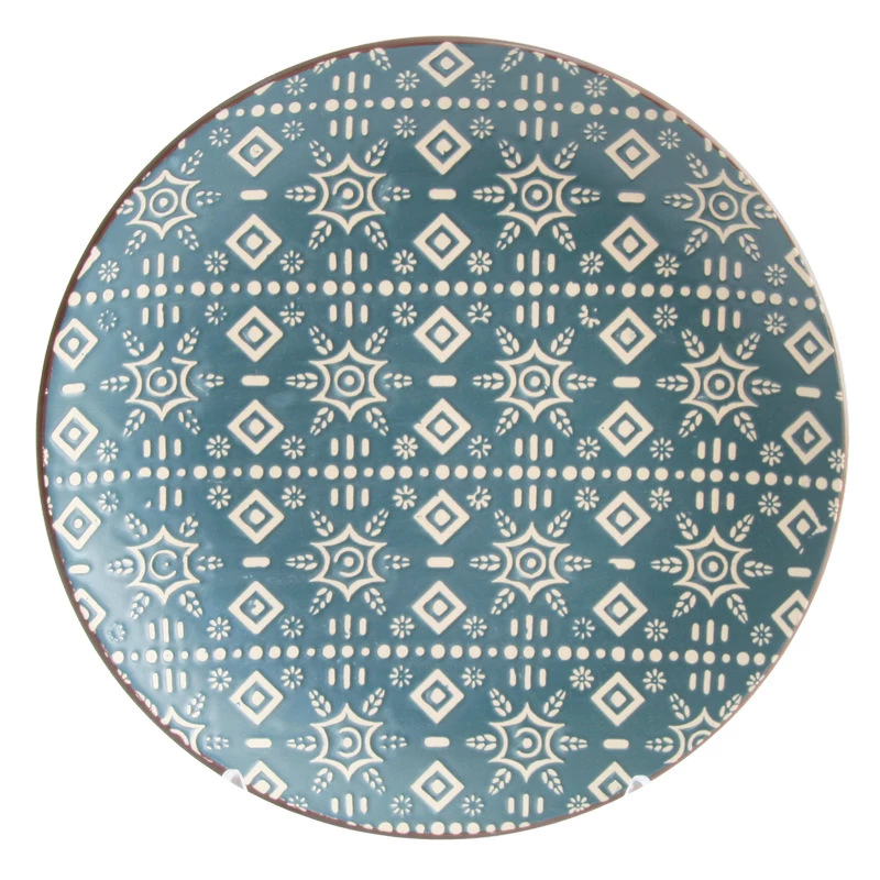 Тарілка обідня кругла Astera Engrave Blue 27 см (A0480-HP21-D)