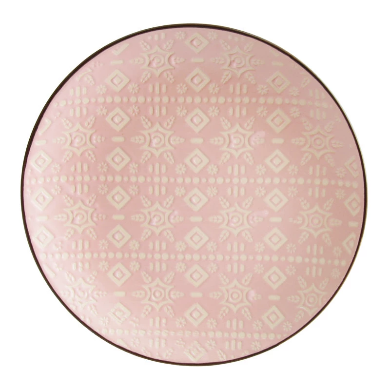 Тарілка обідня кругла Astera Engrave Pink 27 см (A0480-HP22-D)