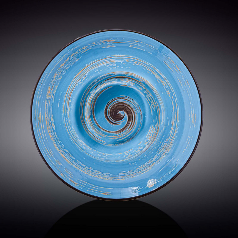 Тарілка глибока Wilmax Spiral Blue 22,5 см 1100 мл (WL-669623/A)