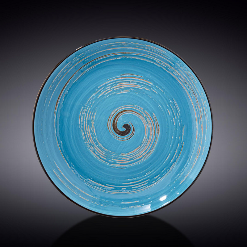 Тарілка кругла Wilmax Spiral Blue 23 см (WL-669613/A)
