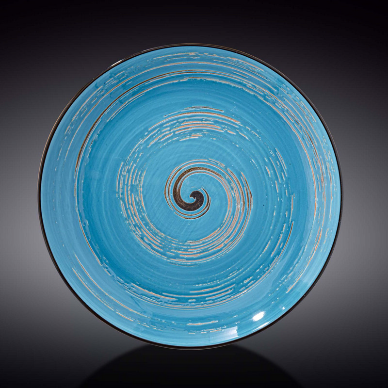 Тарілка кругла Wilmax Spiral Blue 25,5 см (WL-669614/A)
