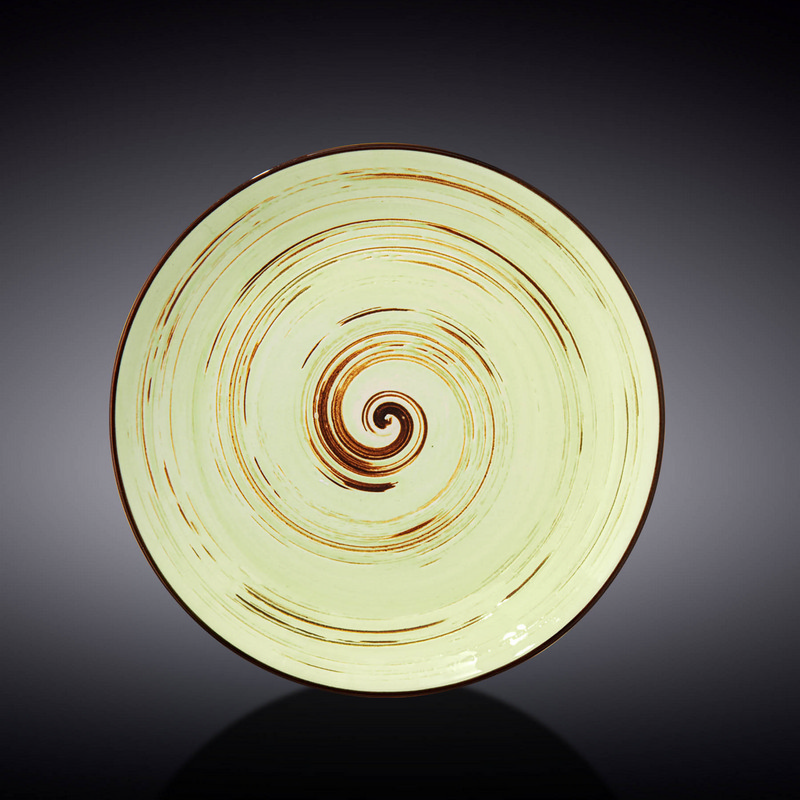 Тарілка кругла Wilmax Spiral Pistachio 20,5 см (WL-669112/A)