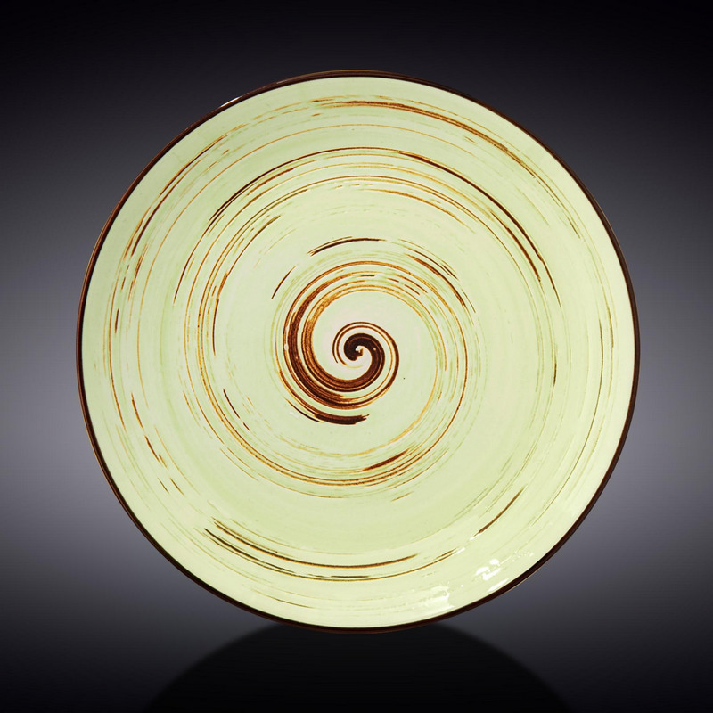 Тарілка кругла Wilmax Spiral Pistachio 25,5 см (WL-669114/A) фото 1