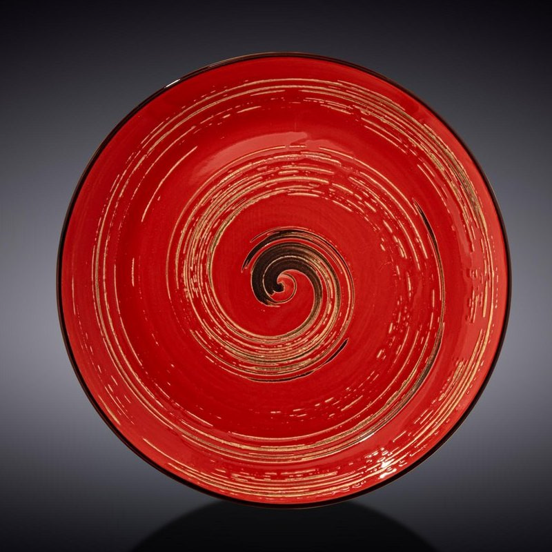 Тарілка кругла Wilmax Spiral Red 23 см (WL-669213/A)
