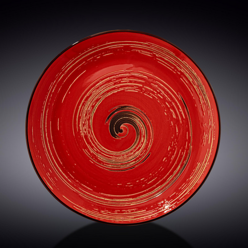 Тарілка кругла Wilmax Spiral Red 25,5 см (WL-669214/A)