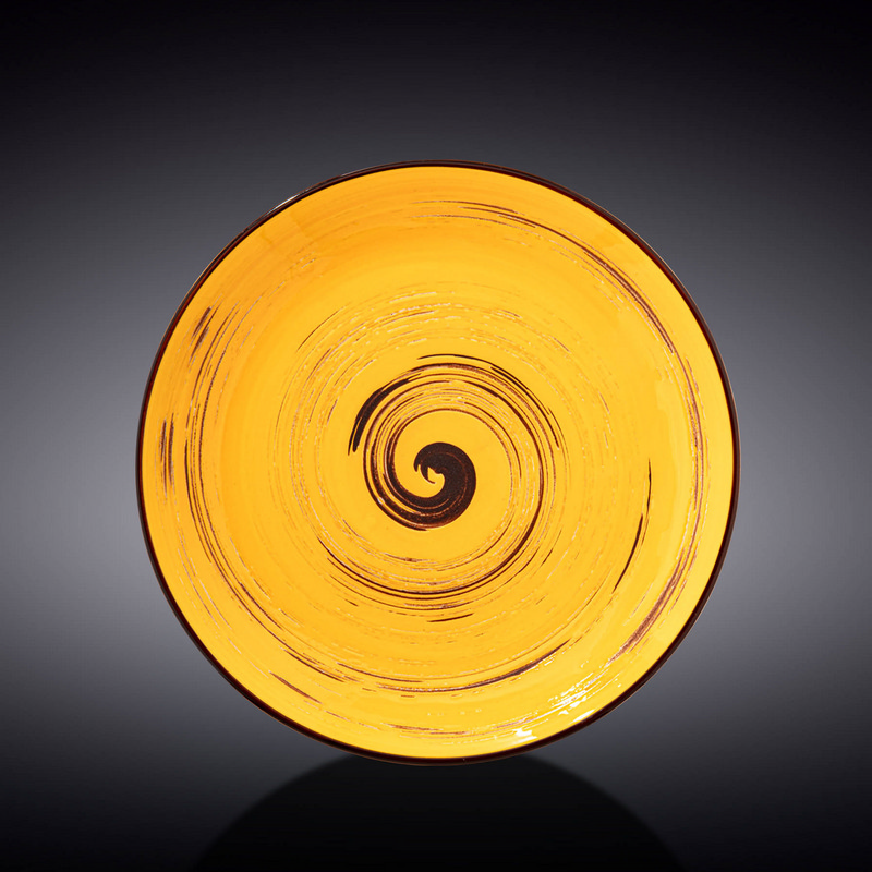 Тарілка кругла Wilmax Spiral Yellow 20,5 см (WL-669412/A)