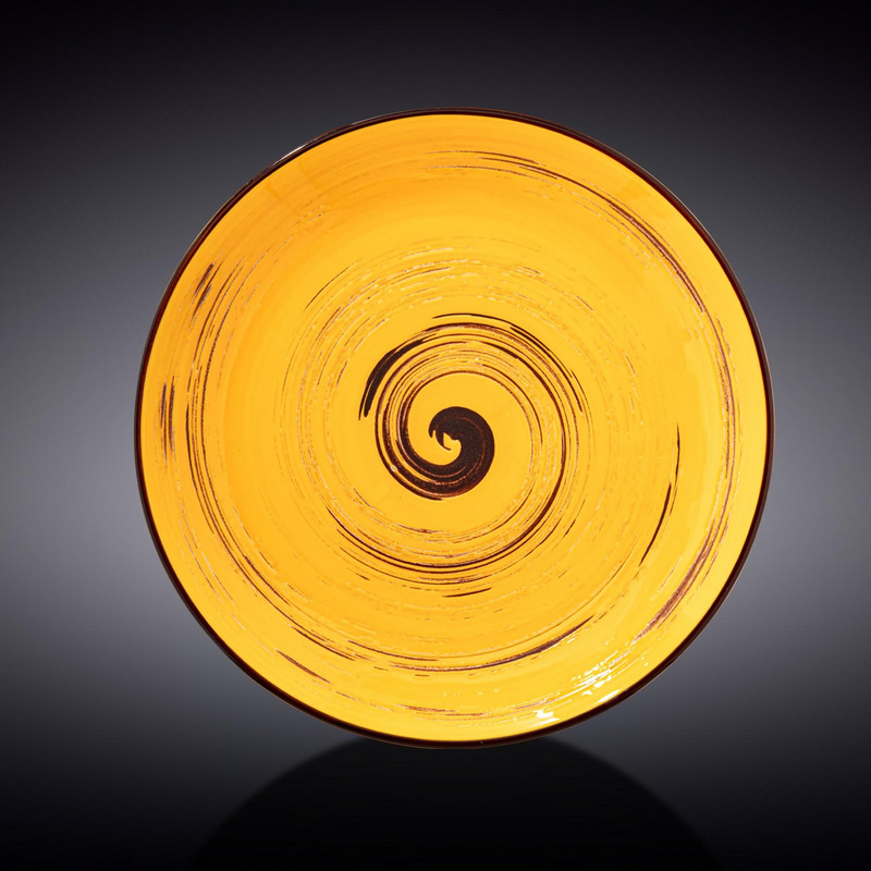 Тарілка кругла Wilmax Spiral Yellow 23 см (WL-669413/A)