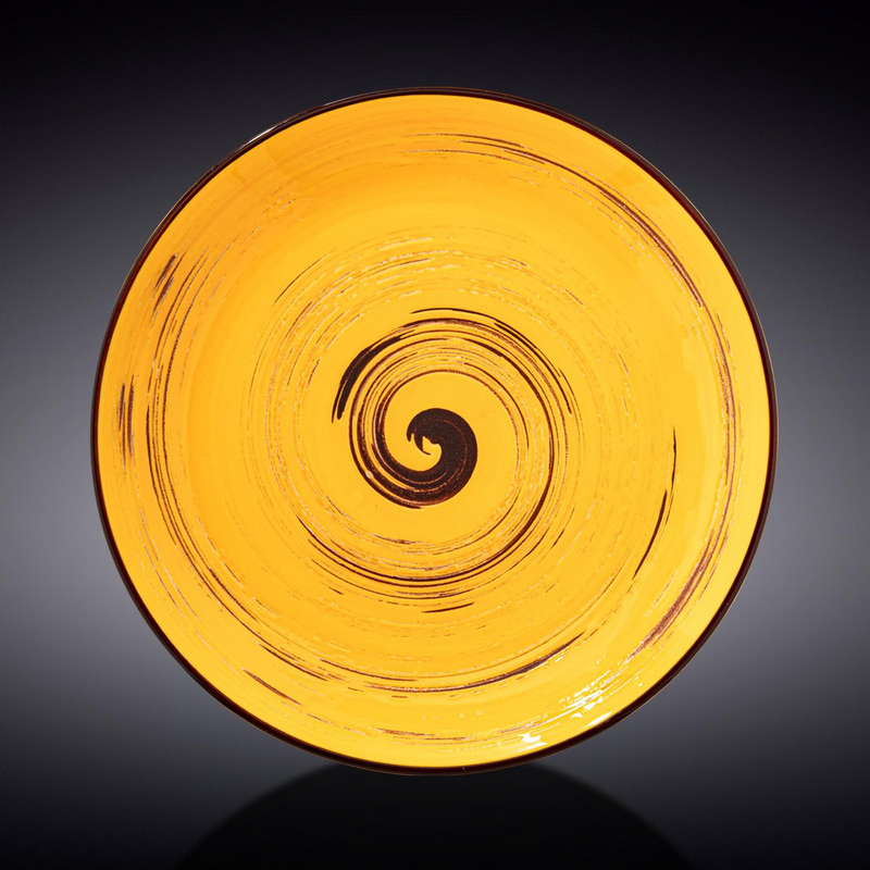 Тарілка кругла Wilmax Spiral Yellow 25,5 см (WL-669414/A)
