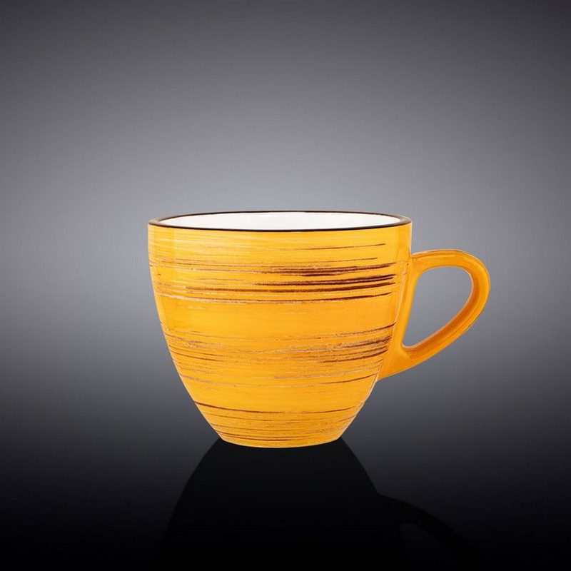 Чашка для капучино Wilmax Spiral Yellow 190 мл (WL-669435/A)