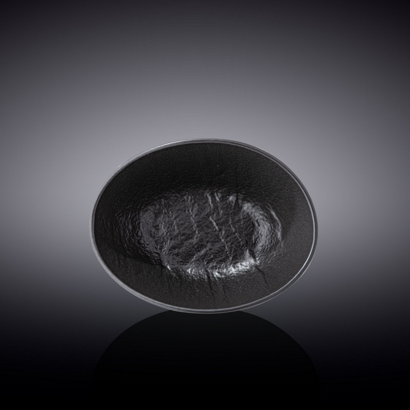 Блюдо овальне глибоке Wilmax Slatestone Black 13х10х6 см (WL-661118/A)