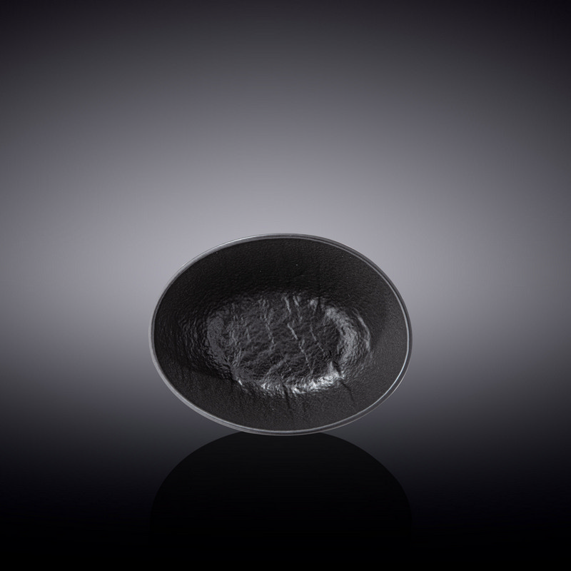 Блюдо овальне глибоке Wilmax Slatestone Black 8х6х3 см (WL-661117/A)