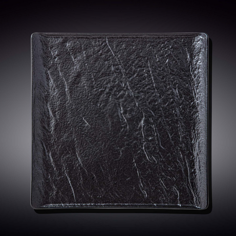 Тарілка квадратна Wilmax Slatestone Black 21,5х21,5 см (WL-661106/A)