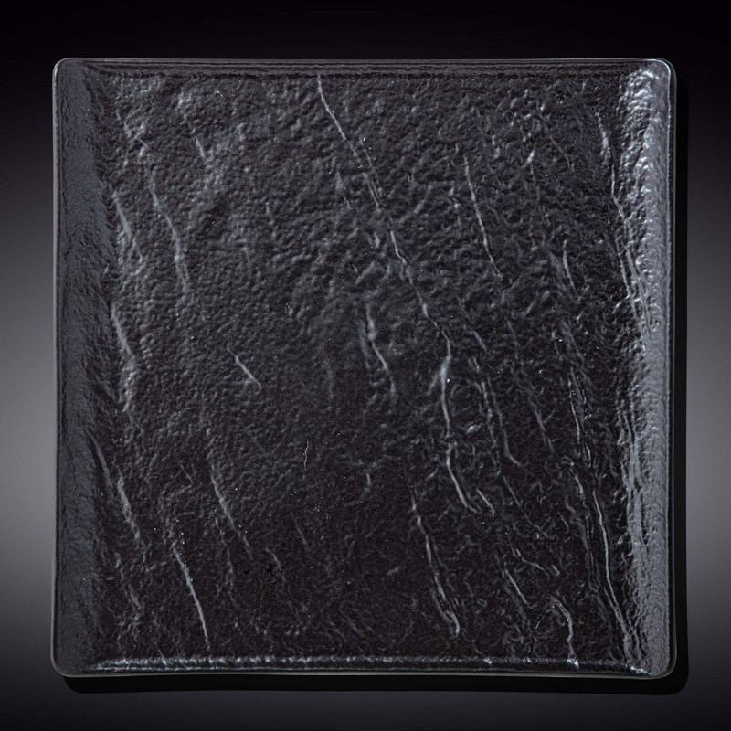 Тарілка квадратна Wilmax Slatestone Black 27х27 см (WL-661107/A)
