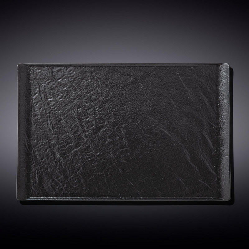Тарілка прямокутна Wilmax Slatestone Black 29,5х14,5 см (WL-661109/A)