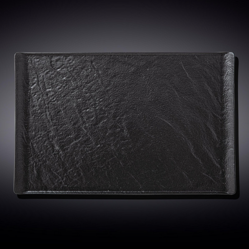 Тарілка прямокутна Wilmax Slatestone Black 33,5х20,5 см (WL-661110/A)