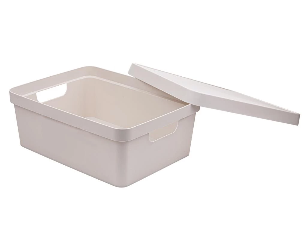 Ящик для зберігання пластиковий з кришкою Florina 27,7х37х13,8 см beige (4P6064) фото 1
