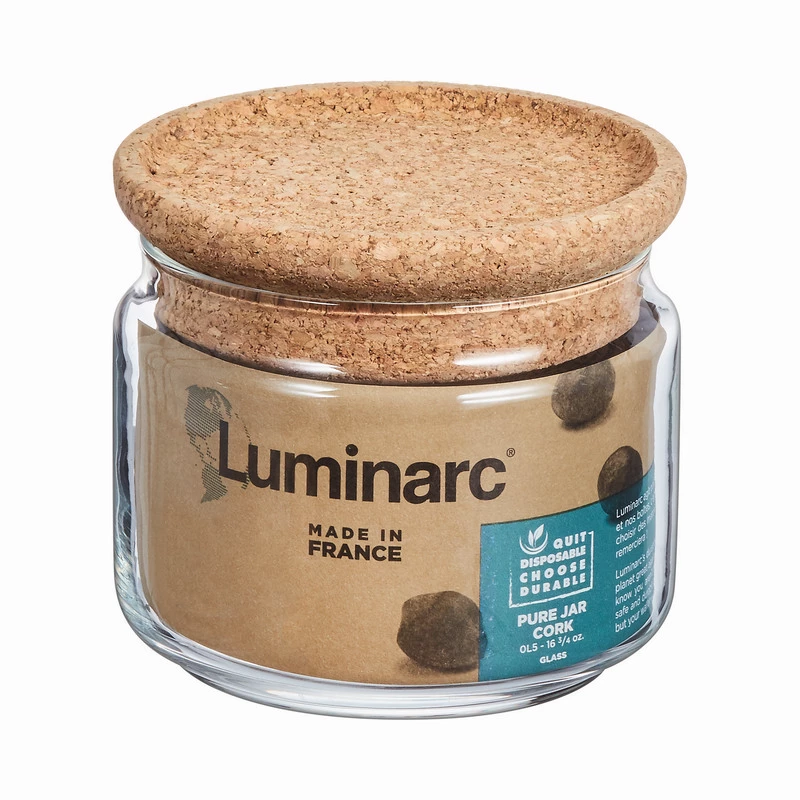 Ємність для сипучих з кришкою Luminarc Cork 0,5л (P9619)