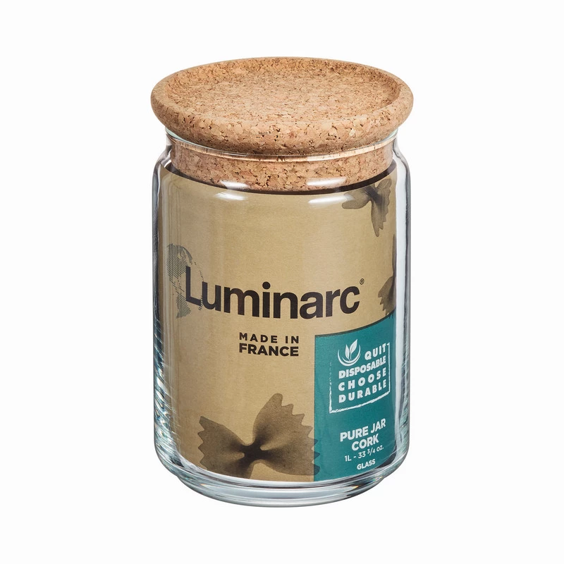 Ємність для сипучих з кришкою Luminarc Cork 1 л (P9617) фото 1