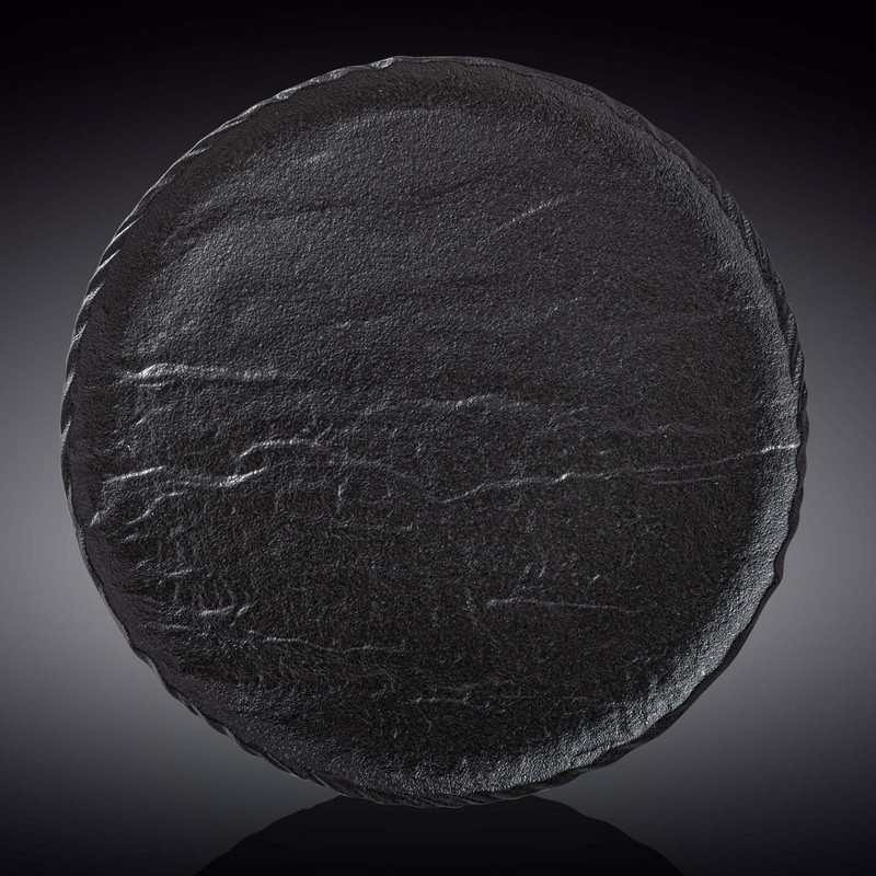 Тарілка кругла Wilmax Slatestone Black 28 см (WL-661127/A)