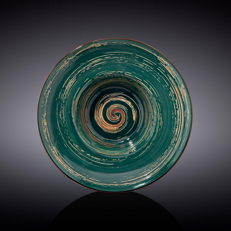Тарілка глибока Wilmax Spiral Green 20 см, 800 мл (WL-669522/A)