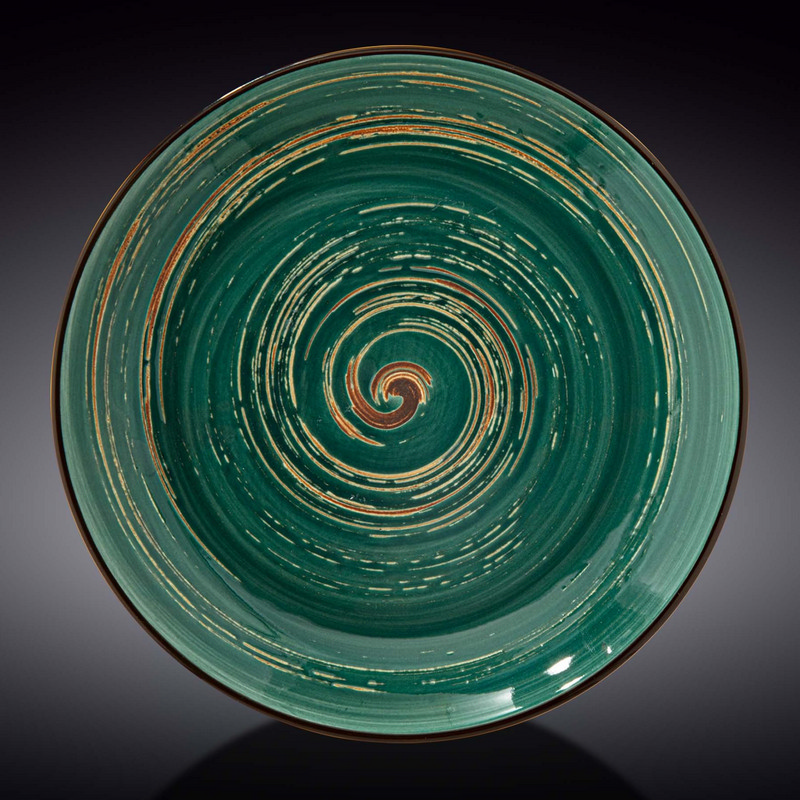Тарілка глибока Wilmax Spiral Green 28,5 см, 500 мл (WL-669528/A)