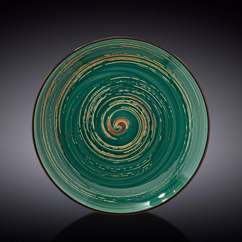 Тарілка кругла Wilmax Spiral Green 23 см (WL-669513/A)