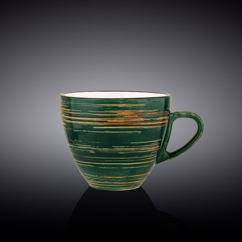 Чашка чайна Wilmax Spiral Green 300 мл (WL-669536/A)