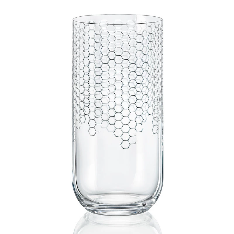 Набор стаканов высоких Bohemia Uma Honeycomb 440 мл 6 шт. (b25287-CH033)