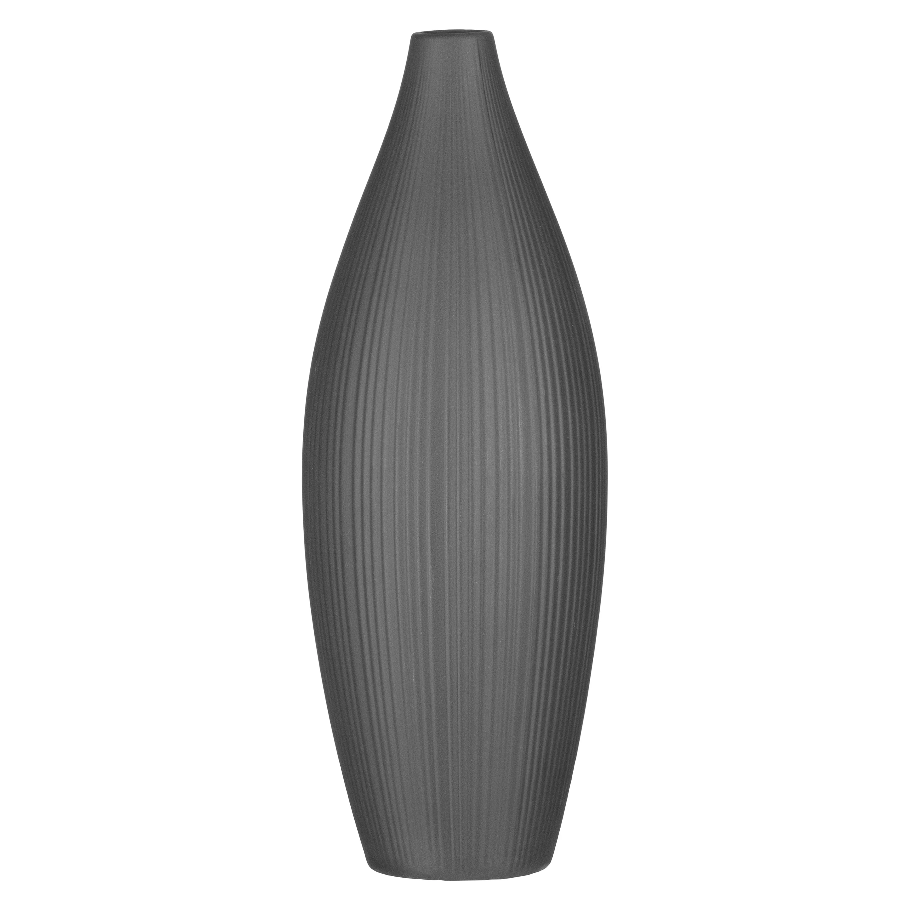 Ваза Ardesto Siena 7х23см сіра (AR3806B)