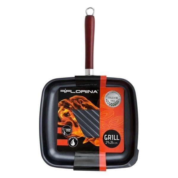 Сковорода гриль стальна протипригарна Florina 24x26см (0P8594) фото 2