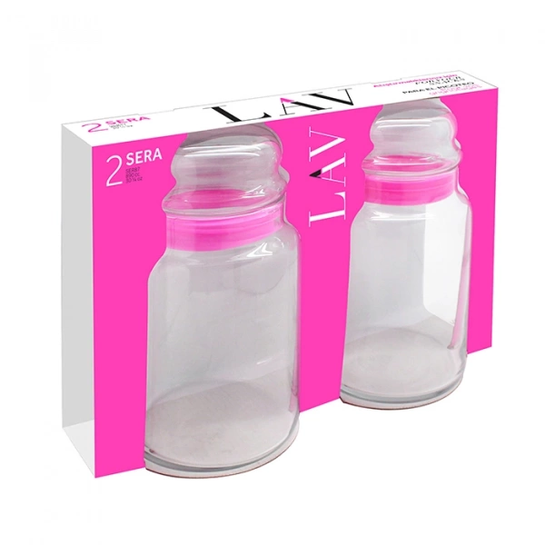 Банка для сипучих в упаковці LAV 890мл 2шт (Ser87PK0001M) фото 2