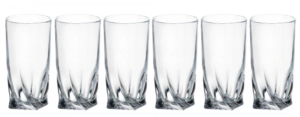 Набор стаканов для воды Bohemia Quadro 350 мл 6 шт. (B2K936-99A44) фото 3