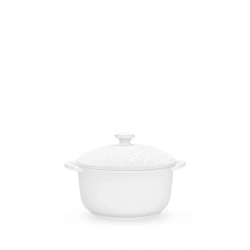 Горщик для запікання з кришкою Wilmax Whitestone 18х11 см 600 мл (WL-661540 / A)