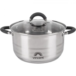 Кастрюля с силиконом на ручках Vincent 5,9 л 24 см (VC-3179-24)
