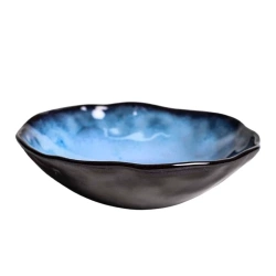 Миска Покутская Керамика Росохан Широкая синяя 1,5л (R020305)