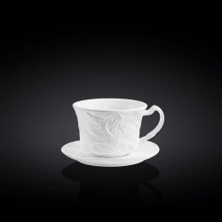Чашка кофейная с блюдцем Wilmax Whitestone 110 мл (WL-661550 / AB)