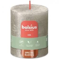 Свічка Bolsius Rustic Shimmer стовпчик 80/68мм, шампань (637007)