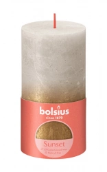 Свічка Bolsius Rustic Sunset стовпчик 130/68мм, сіро-золота (647121)