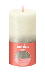 Свічка Bolsius Rustic Sunset стовпчик 130/68мм, сріблясто-біла (647106)